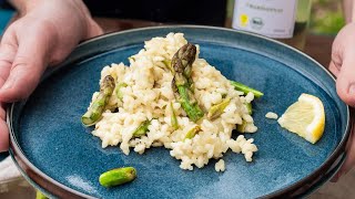 Veganes Risotto mit Spargel  Einfaches Rezept [upl. by Pinkerton]