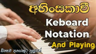 Ahinsakawi Keyboard Playing With Notes අහිංසකාවී වාදනය හා ස්වර  Dimanka Wellalage [upl. by Savick]