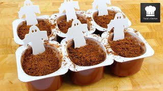 GRAVEYARD CUSTARD CUPS  Halloween Recipe [upl. by Anoif]