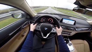 BMW 7 Series 2016 740i 326hp POV test drive GoPro [upl. by Aratak]