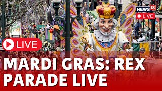 Mardi Gras 2024  Mardi Gras New Orleans  King of Carnival leads Rex Parade At Mardi Gras  N18L [upl. by Iretak]