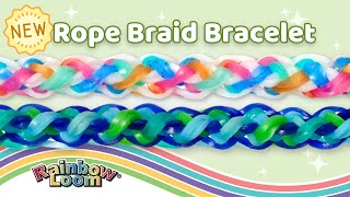 NEW Rope Braid Bracelet Rainbow Loom Tutorial by Angelynn TutorialsByA™  Intermediate Level [upl. by Balcke]