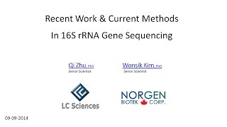 Webinar  16S rRNA Gene Sequencing  Recent Work amp Current Methods [upl. by Ellenig894]