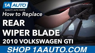 How to Replace Rear Wiper Blade 1014 Volkswagen GTI [upl. by Stretch]