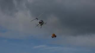 Robinson R44 Helicopter Spreading Fertiliser At Tauwhare [upl. by Ardnaik609]