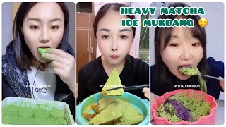 Best matcha green tea powder amp Eating matcha powdered ice amp matcha benefits amp Matcha ice mukbang 4 [upl. by Turmel332]