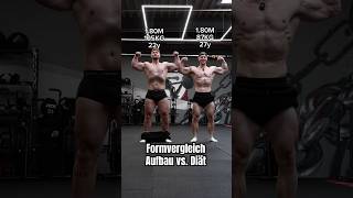 Formvergleich Aufbau vs Diät Was gefällt euch besser gym fitness bodybuilding meme posing [upl. by Anaibaf]