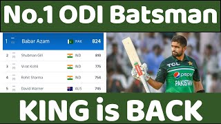 Babar Azam becomes No1 ODI batsman in latest ICC ODI rankings  Babar Azam vs Shubman Gill ranking [upl. by Joselyn142]