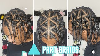 Triangle Part Box Braids Hairstyle  Tutorial  For Men forguys hairstyles hairtutorial [upl. by Arimaj]