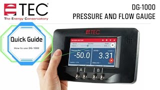 Quick Guide How to use the TEC DG 1000 on the Duct Test [upl. by Creighton878]