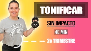 Tonificar Todo el Cuerpo Sin Impacto  2o Timestre  40 minutos sientetejoven [upl. by Brenza880]