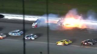 Aric Almirola INJURED 2017 GoBowing400 Kansas Devastating crash [upl. by Thompson]