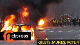 Gilets jaunes Acte 4  incidents et tensions dans la capitale 8 décembre 2018 4K [upl. by Liw]