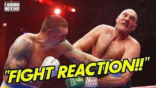 FIGHT REACTION TYSON FURY GETS WHOOPED BY USYK GERVONTA DAVIS AND CRAWFORD SHOULD BE WORRIED [upl. by Dnesnwot]