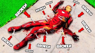 Breaking EVERY BONE As IRON MAN In GTA 5 Mods [upl. by Tshombe]