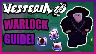 Vesteria  NEW Warlock Guide StatsSkills Overview and Equipment [upl. by Ahsenor]