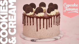 The Ultimate Cookies amp Cream Chocolate Layer Cake Recipe  Cupcake Jemma [upl. by Yrrad152]