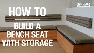 How to Build a Bench Seat with Storage  Bunnings Warehouse [upl. by Folger]