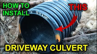 How To Install a 12quot Driveway Culvert in 20 Minutes [upl. by Catlin965]