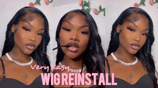 HOW TO REINSTALL A FRONTAL WIG FOR BEGINNERS  VERY EASY [upl. by Athena218]