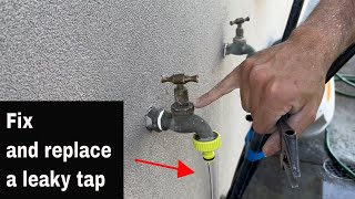 How to fix a leaking dripping outdoor tap [upl. by Letrice762]