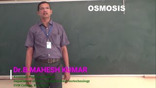 OSMOSIS l Lecture by DrBMakesh Kumar l Department of Plant Biology amp Bio Technology [upl. by Rondi]