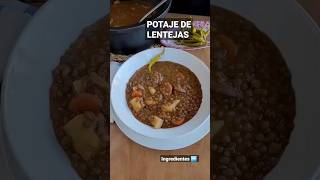 POTAJE DE LENTEJAS recetas delicioso [upl. by Neenaj]