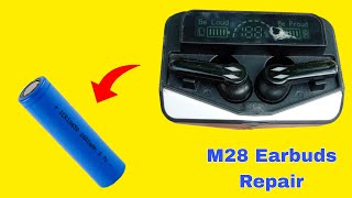 M28 Earbuds Repair  Earbuds not working  how to fix earbuds  airpods repair [upl. by Ynahirb]