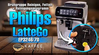 Philips LatteGo Brühgruppe Reinigen Fetten  Reinigungsprogramm [upl. by Dumond]