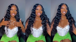 THIS HAIR IS A MUST HAVE BOMB 5X5 BODYWAVE CLOSURE WIG ALIPEARL HAIR [upl. by Annait954]