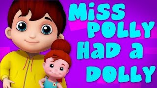 Miss Polly Had A Dolly  Junior Squad  Nursery Rhymes By Kids Tv [upl. by Mcafee996]