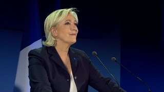 Présidentielle 2017 la déclaration de Marine Le Pen en intégralité [upl. by Ethban]