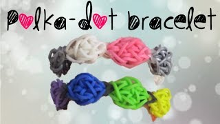 PolkaDot Rainbow Loom Bracelet Tutorial [upl. by Gilman]