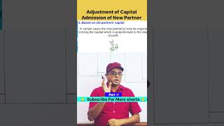 Adjustment of Capital l Admission Of Partner shorts adjustmentofcapital 💯 [upl. by Potash]