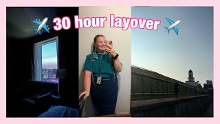 30 hour layover  flight attendant vlog [upl. by Itch]