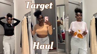 TARGET FALL TRY ON HAUL  SWEATPANTS  FITTED TOPS 🍂 [upl. by Adnuahs]