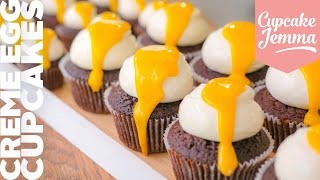 Drippy Yolk Creme Egg Cupcakes Recipe  Cupcake Jemma [upl. by Limoli]