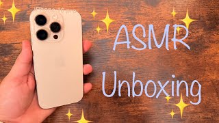 iPhone 16 Pro Desert titanium ASMR unboxing [upl. by Anaira]