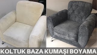 KOLTUK KUMAŞI ve BAZA BOYAMA Desen Kumaş Boyası [upl. by Ayekahs]