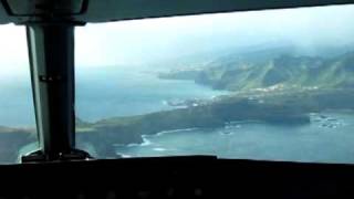 Madeira Funchal A320 cockpit landing [upl. by Notled]