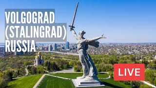 Volgograd STALINGRAD Russia The Motherland Calls Volga Embankment LIVE [upl. by Jilleen]