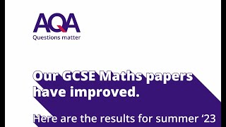 Our GCSE Maths papers have improved Heres the results for summer 23 [upl. by Elsi]