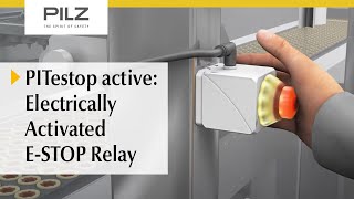 Electrically Activated ESTOP Pushbutton PITestop active  Pilz [upl. by Caryn]