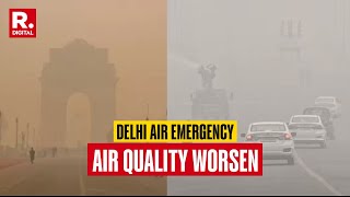 Delhi Pollution Crisis AQI Crosses 400 Mark In Delhi Dwarka amp Mundka Area [upl. by Yssak]