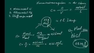 Stöchiometrie Konzentrationsangaben [upl. by Hnamik]