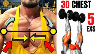 5 BEST CHEST EXERCISES WITH DUMBELLS  MUSCULATION PECS AVEC HALTERES [upl. by Nhtanhoj]