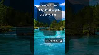 Verse of the Day 1 Peter 410 servingothers stewardship shareyourgifts spreadlove serve [upl. by Ayiotal]