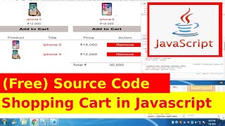 15th JavaScript Project  Shopping Cart Tutorial with Source Code [upl. by Caldeira]