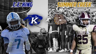 TOP RANKED HOUSTON DISTRICT MATCHUP CE King vs Summer Creek  Texas High School Football txhsfb [upl. by Trinee]