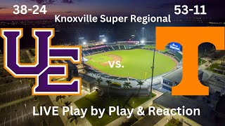 Evansville Purple Aces vs Tennessee Volunteers Knoxville Regional LIVE Play by Play amp Reaction [upl. by End178]